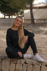 ALMA PANTS (FLEECE) - DUSTY ARMY