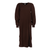 ENA-LS-DRESS - DARK BROWN