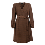 FIGA WRAP DRESS - BROWN