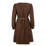 FIGA WRAP DRESS - BROWN