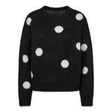 FRO DOT PULLOVER - BLACK WHITE DOT
