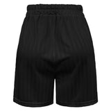 FELIA-SHORTS - BLACK SIMILI