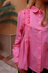 FIE LS FRILL SHIRT - PINK