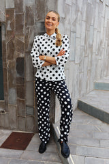DOT PANTS - BLACK WHITE BIG DOT
