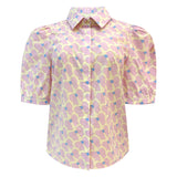 FLORA-SS-BLOUSE - CUTE BOW ROSE