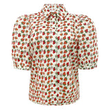 FLORA-SS-BLOUSE - STRAWBERRY