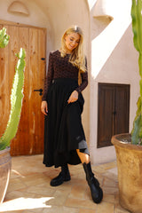 FREDE LONG SKIRT - BLACK