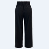 FREDE WIDE PANEL PANTS - BLACK OFFWHITE