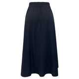 FREDE-LONG-PANEL-SKIRT - NAVY BLUE