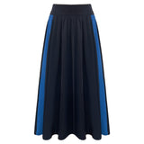 FREDE-LONG-PANEL-SKIRT - NAVY BLUE