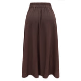 FREDE LONG SKIRT - DARK CHOCOLATE