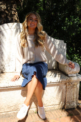 FRO O-NECK CARDIGAN - IVORY