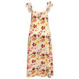 HILMA-FRILL-STRAP-DRESS - IVORY SUMMER