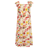 HILMA-FRILL-STRAP-DRESS - IVORY SUMMER