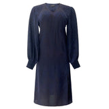 HOLLY LS DRESS - NAVY BLACK