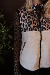 TEDDY-LEO-VEST - LUX LEO CREME BLACK