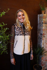 TEDDY-LEO-VEST - LUX LEO CREME BLACK