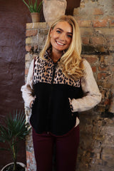 TEDDY-LEO-VEST - LUX LEO BLACK BORDEAUX