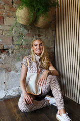 TEDDY-LEO-VEST - CREME PALE LUX LEO NEON ORANGE