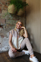 TEDDY-LEO-VEST - CREME PALE LUX LEO NEON ORANGE