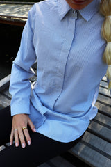 SARA LS SHIRT - BLACK DIAMOND STRIPE