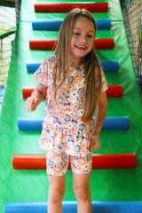 ALMA-BICYCLE-SHORTS (KIDS) - PEACHY BLUE FLOWER