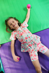 ALMA-BICYCLE-SHORTS (KIDS) - MINT PINK FLOWER