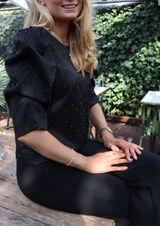 WINNIE BLOUSE - BLACK DIAMOND