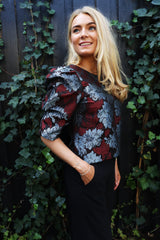 WINNIE BLOUSE - BORDEAUX SILVER