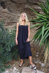 ALMA-LONG-STRAP-DRESS - BLACK