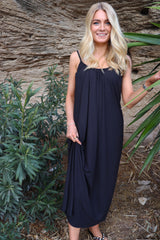 ALMA-LONG-STRAP-DRESS - BLACK