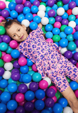 ALMA-FRILL-T-SHIRT (KIDS) - PINK PURPLE FLOWER