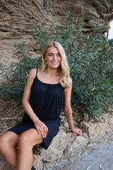 ALMA-SHORT-STRAP-DRESS - BLACK