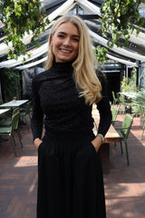 TAMMI LS BLOUSE - BLACK