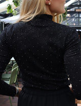 TAMMI LS BLOUSE - BLACK