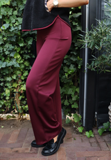 HENNE WIDE PANTS - BORDEAUX