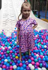 ALMA-SS-BABYDOLL-DRESS (KIDS) - PINK PURPLE FLOWER