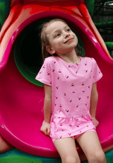 ALMA-FRILL-T-SHIRT (KIDS) - PINK CHERRY