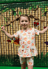 ALMA-BICYCLE-SHORTS (KIDS) - CREAMY PEACH FLOWER