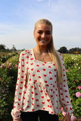 CECILIA-BLOUSE - RED HEART