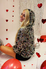 LAMILLA JACKET - BLACK SEQUINS