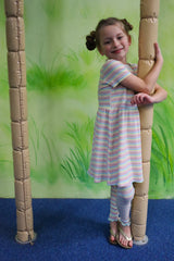 NATALIA-SS-DRESS-KIDS - DUSTY MULTICOLOR STRIPE