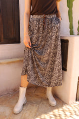 ALMA-LOOSE-SKIRT - MOCCA BROWN LACE