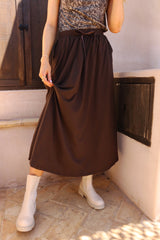 ALMA-LOOSE-SKIRT - MOCCA