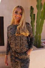 ALMA-LS-TOP - MOCCA BROWN LACE