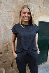 ALMA-U-TSHIRT - DARK GREY LALA