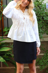 JANE-LS-TIE-BLOUSE - WHITE