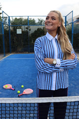 KARO-LS-SHIRT - BLUE STRIPE