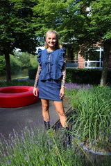 ASTA-FRILL-VEST - BLUE DENIM