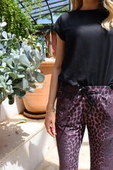 ALMA-WIDE-PANTS - BORDEAUX LUX LEO